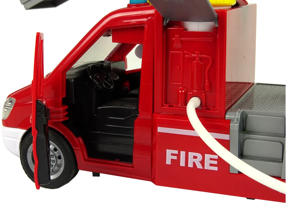 Žaislinis ugniagesių sunkvežimis berniukams Lean Toys, raudonas