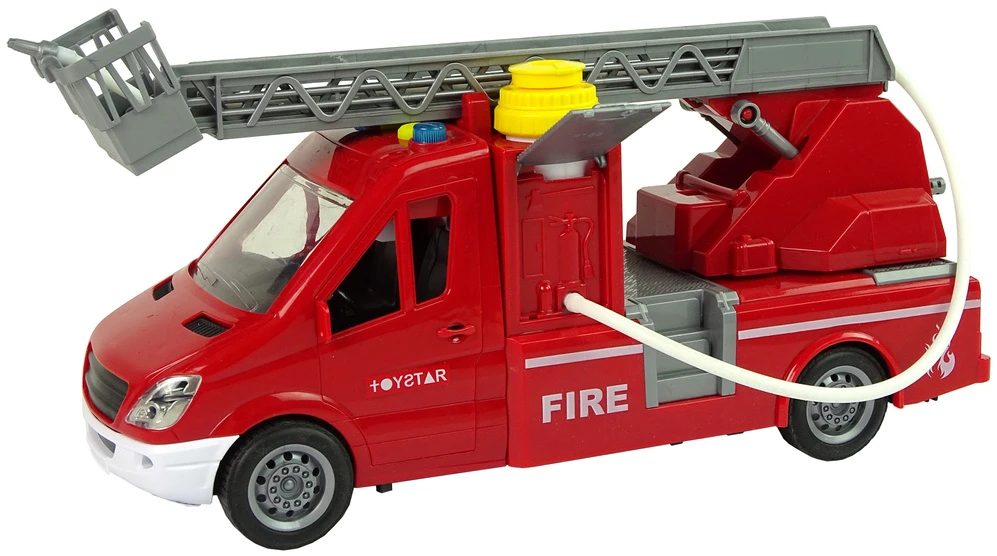Žaislinis ugniagesių sunkvežimis berniukams Lean Toys, raudonas