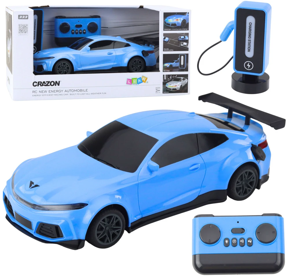 Lean Toys Elektrinis lenktyninis automobilis su nuotolinio valdymo pultu ir įkrovimo stotele