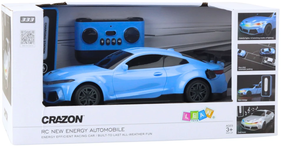 Lean Toys Elektrinis lenktyninis automobilis su nuotolinio valdymo pultu ir įkrovimo stotele