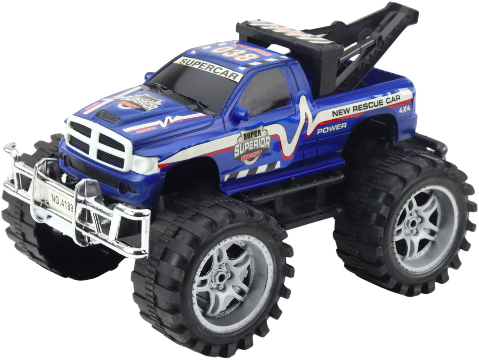 Lean Toys Gelbėjimo visureigis su kabliu, mėlynas, 27 cm