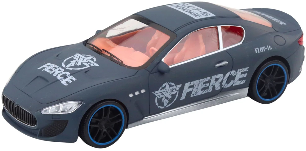 Lean Toys Sportinis automobilis su galiniais varomaisiais ratais, pilkas
