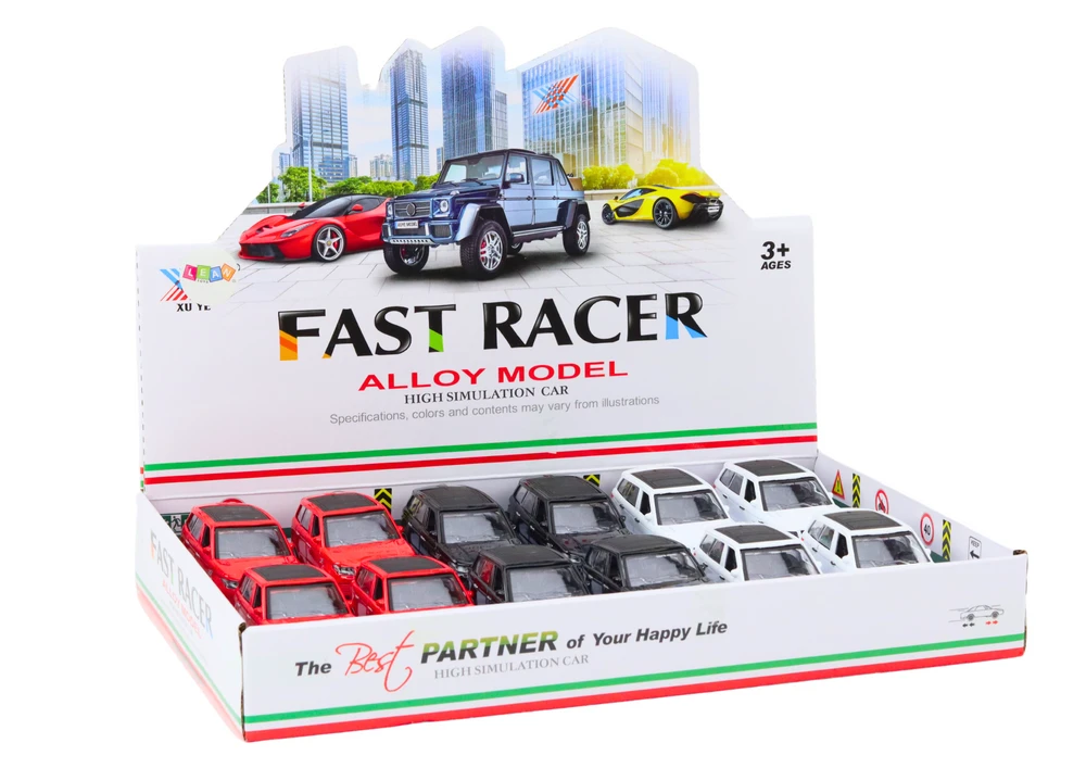 Lean Toys Metalinis keleivinis automobilis 1:36 su trinties pavara