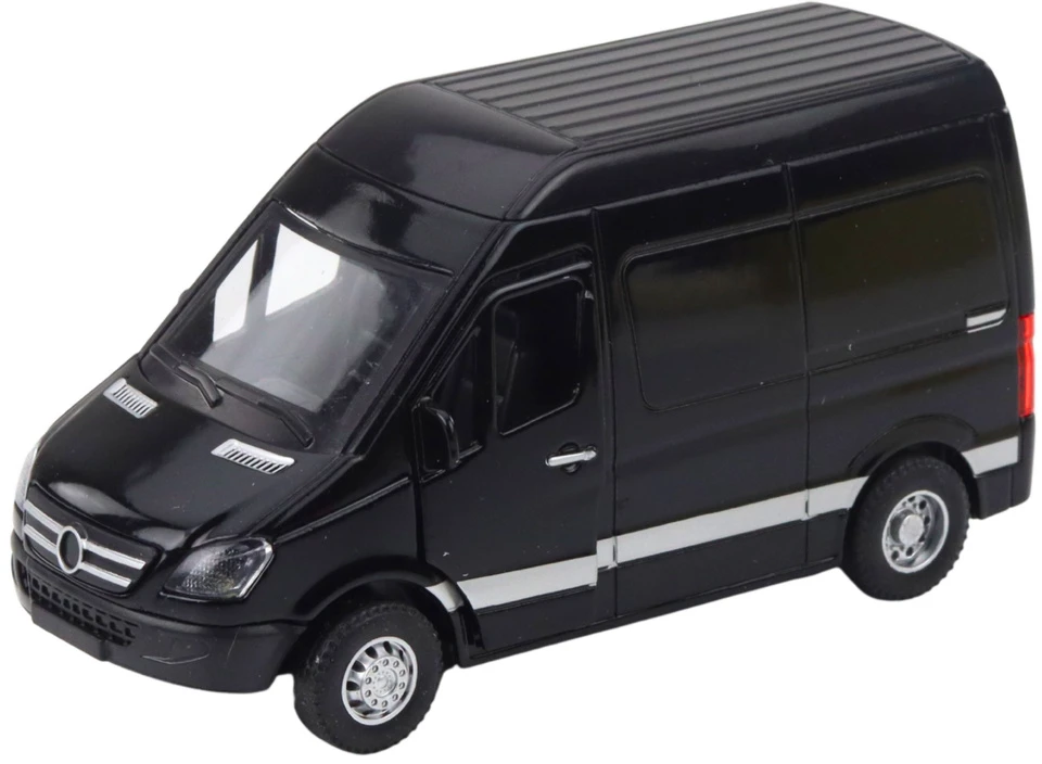 Lean Toys Juodas metalinis sunkvežimis su garsais ir šviesomis, 12x6x7 cm