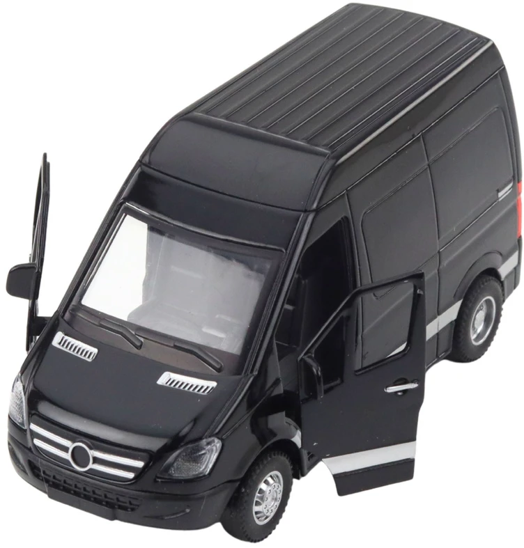 Lean Toys Juodas metalinis sunkvežimis su garsais ir šviesomis, 12x6x7 cm
