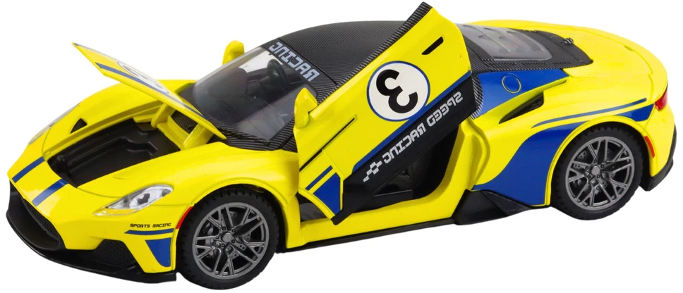 Lean Toys Metalinė sportinė mašina 1:22 su šviesos ir garso efektais