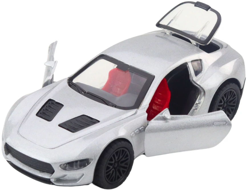 Lean Toys Metalinis sportinis automobilis su šviesomis ir garsais, 12x5.5x3.5 cm