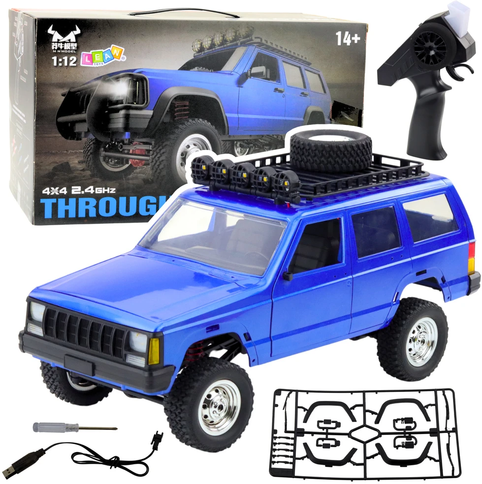 Lean Toys Nuotoliniu būdu valdomas automobilis MN78 4x4 1:12 mėlynas