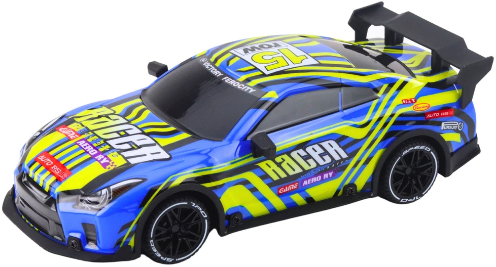 Lean Toys Nuotolinio Valdymo Sportinis Automobilis 25x11x10 cm, Mėlyna ir Geltona