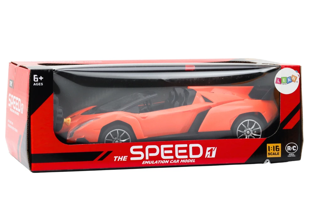 Lean Toys Nuotoliniu būdu valdomas sportinis automobilis RC 1:16 oranžinis