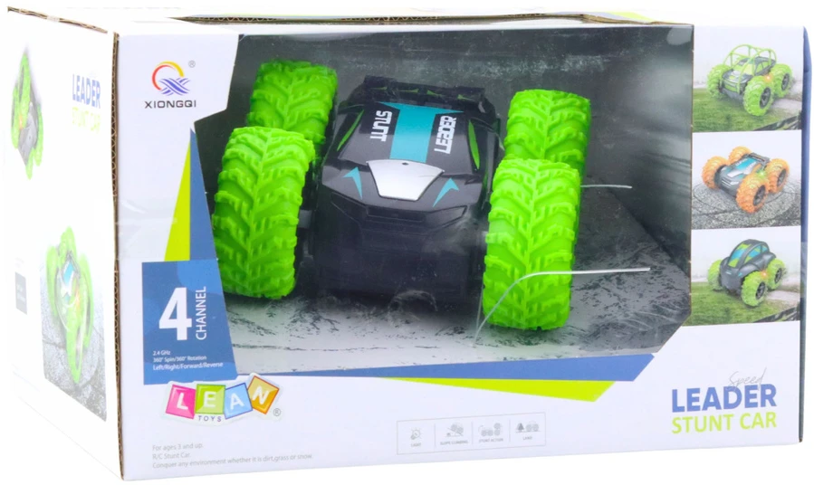 Lean Toys Nuotoliniu būdu valdomas triukų automobilis su 360° apsisukimais