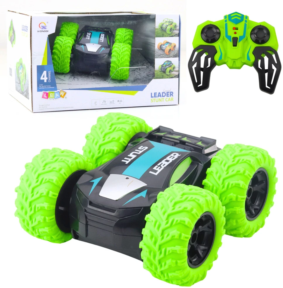 Lean Toys Nuotoliniu būdu valdomas triukų automobilis su 360° apsisukimais