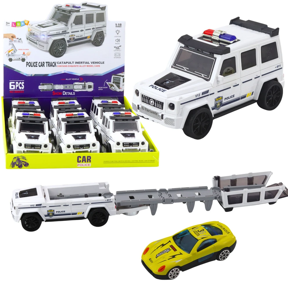 Lean Toys Policijos visureigis, šviesos ir garsai, 18x10x8 cm