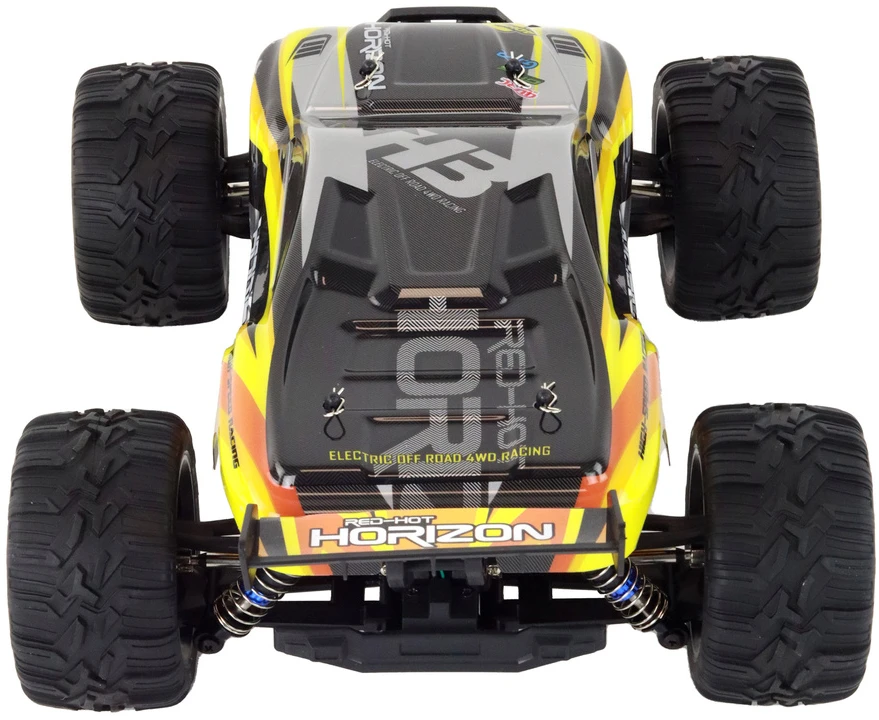 Nuotoliniu būdu valdomas automobilis Rabbits Off-Road Car 4-Wheel Drive Lean Toys, geltonas