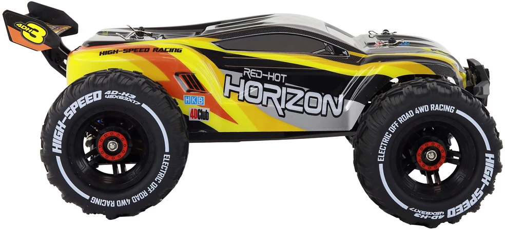 Nuotoliniu būdu valdomas automobilis Rabbits Off-Road Car 4-Wheel Drive Lean Toys, geltonas