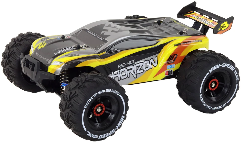 Nuotoliniu būdu valdomas automobilis Rabbits Off-Road Car 4-Wheel Drive Lean Toys, geltonas
