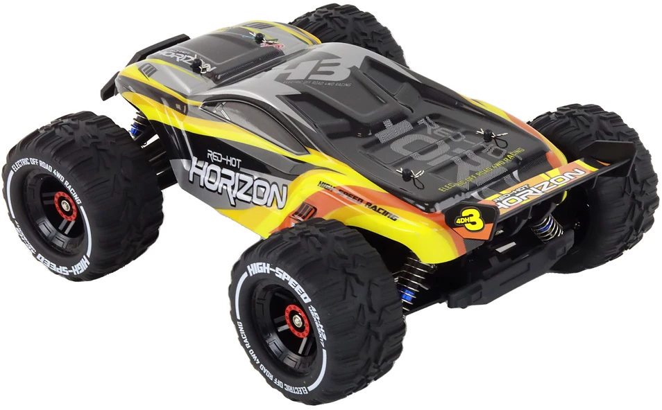 Nuotoliniu būdu valdomas automobilis Rabbits Off-Road Car 4-Wheel Drive Lean Toys, geltonas