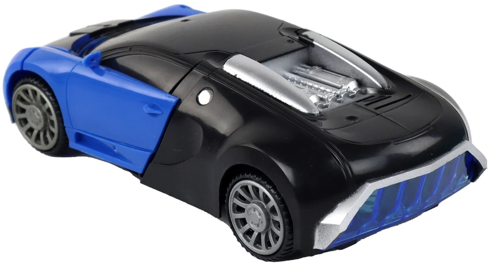 Automobilis - robotas 2in1 Lean toys Bugatti, mėlynas
