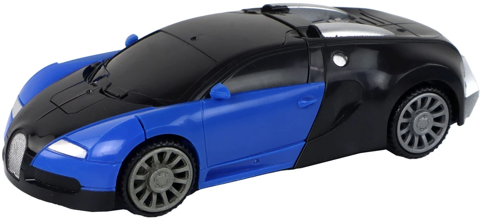 Automobilis - robotas 2in1 Lean toys Bugatti, mėlynas