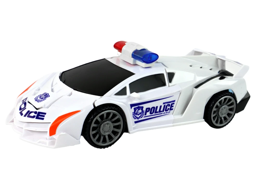 Automobilis - robotas 2in1 Lean toys, baltas