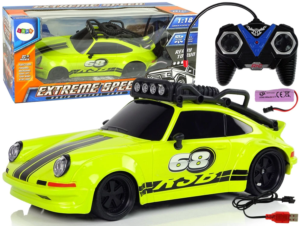 Lean Toys Sportinis automobilis 1:18 žalias