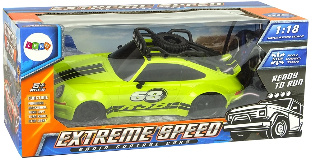 Lean Toys Sportinis automobilis 1:18 žalias