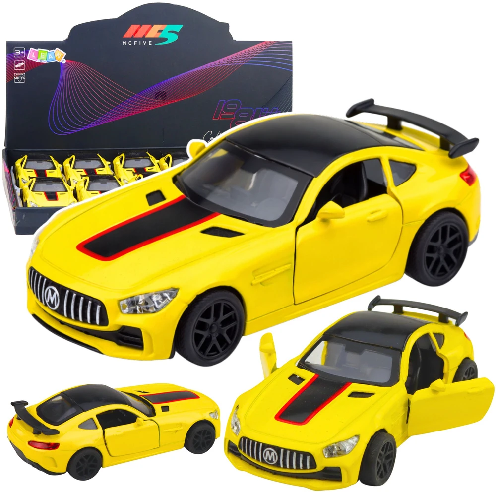 Lean Toys Metalinė sportinė mašina 1:32 geltona