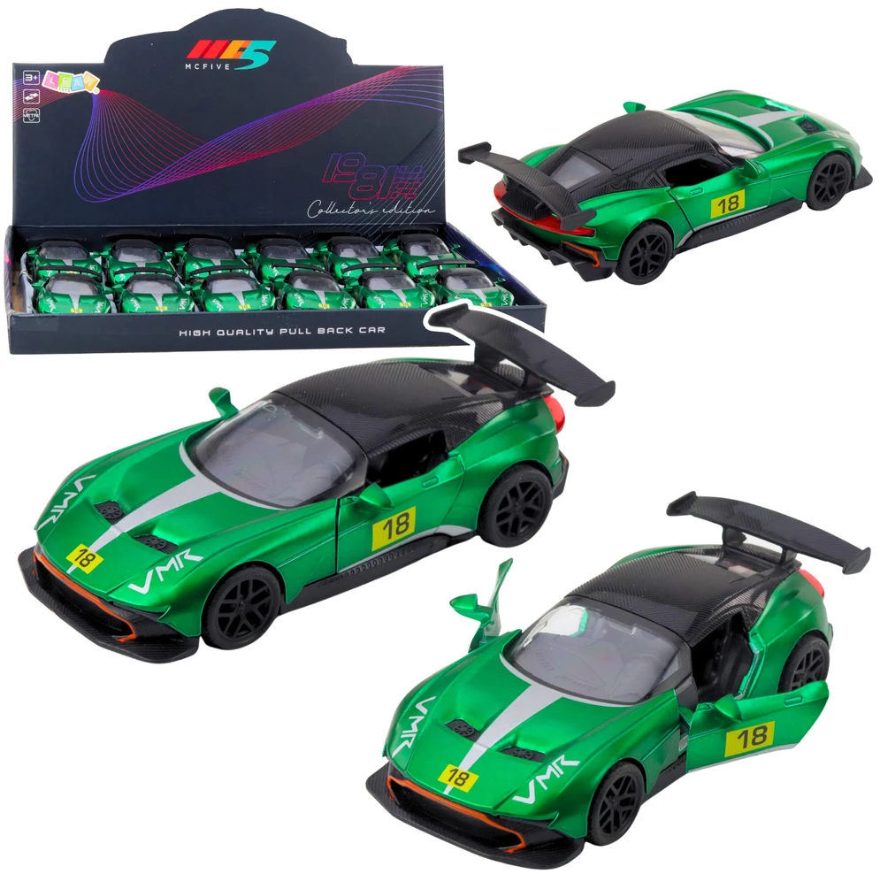 Lean Toys Metalinė lenktyninė mašina 1:32 su atidaromomis durimis