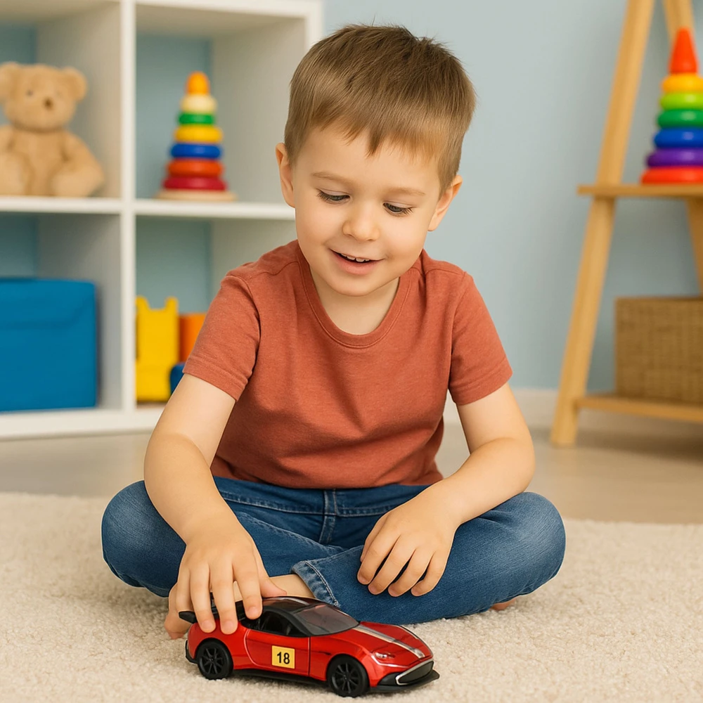 Lean Toys Metalinis lenktyninis automobilis 1:32 su atidaromomis durimis