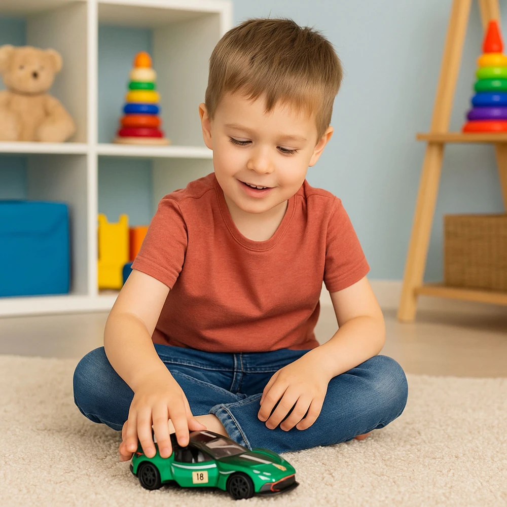 Lean Toys Metalinė lenktyninė mašina 1:32 su atidaromomis durimis