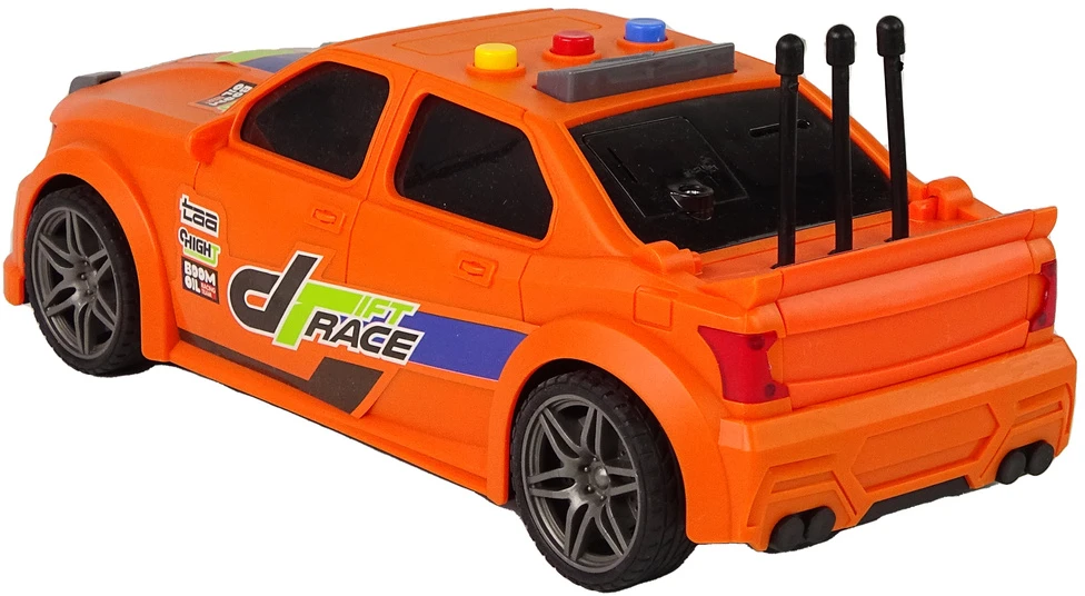 Lean Toys Vaikiškas lenktyninis automobilis su garsais, oranžinis, 1:16