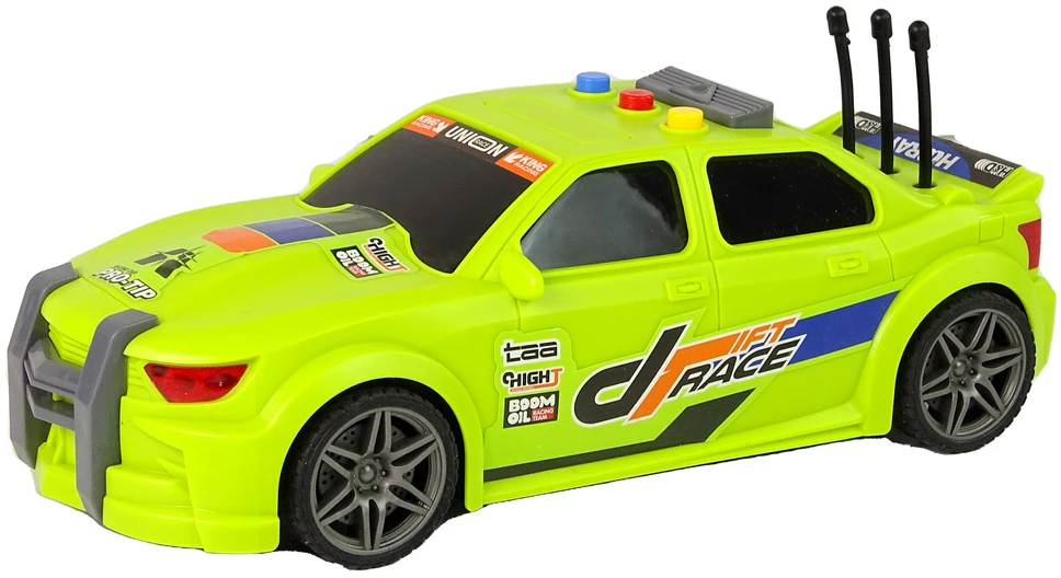 Lean Toys Žalias lenktyninis automobilis 1:16 su garsais