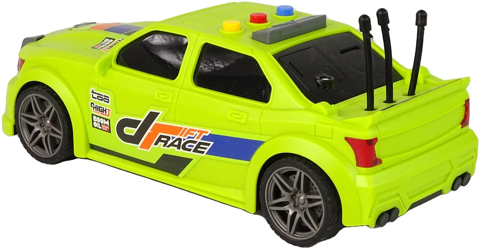 Lean Toys Žalias lenktyninis automobilis 1:16 su garsais