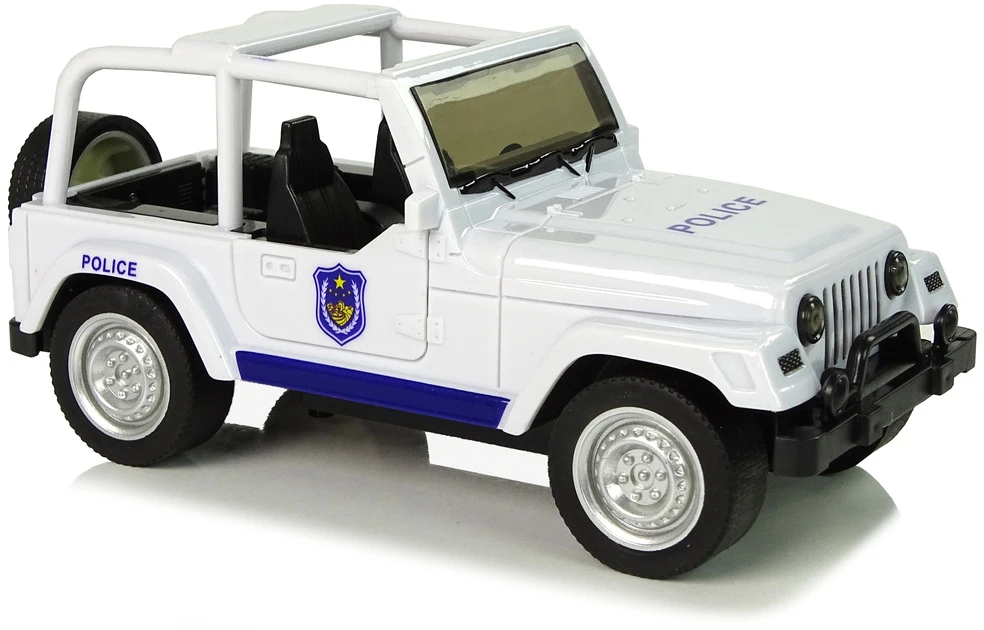 Lean Toys Policijos visureigis su šviesos ir garso efektais, 17 cm