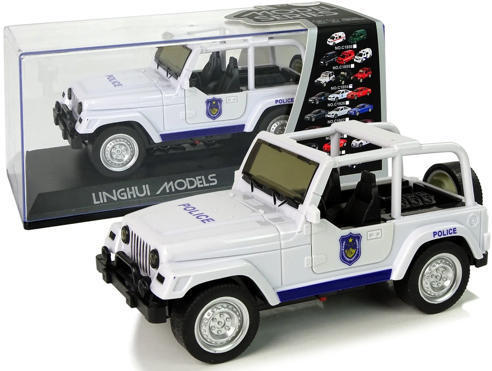 Lean Toys Policijos visureigis su šviesos ir garso efektais, 17 cm