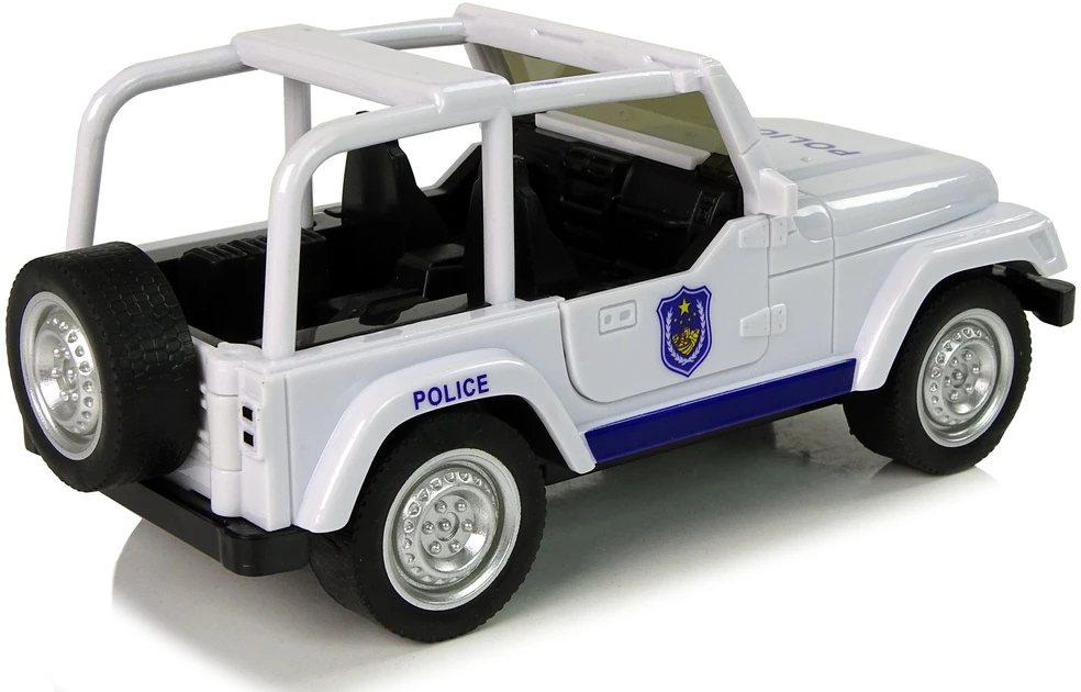 Lean Toys Policijos visureigis su šviesos ir garso efektais, 17 cm