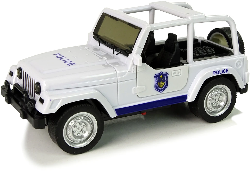 Lean Toys Policijos visureigis su šviesos ir garso efektais, 17 cm