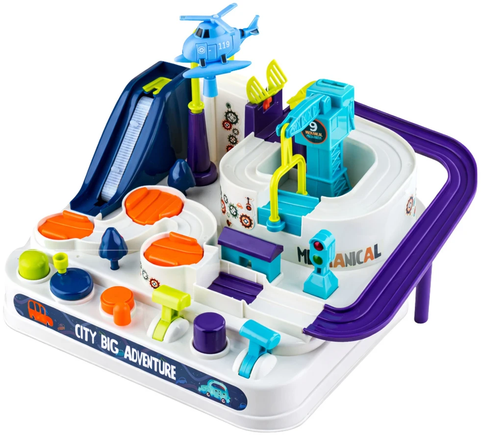 Lean Toys Automobilių kliūčių trasa 4 vnt.