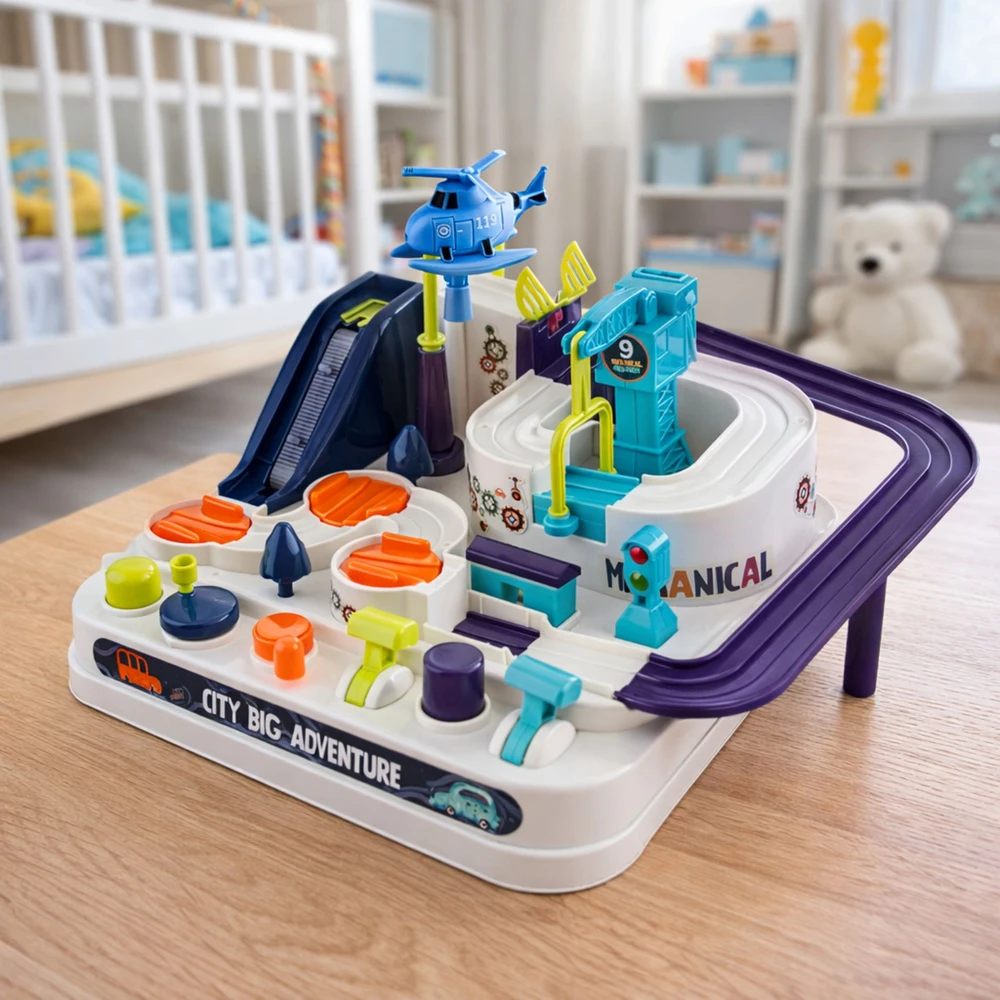 Lean Toys Automobilių kliūčių trasa 4 vnt.