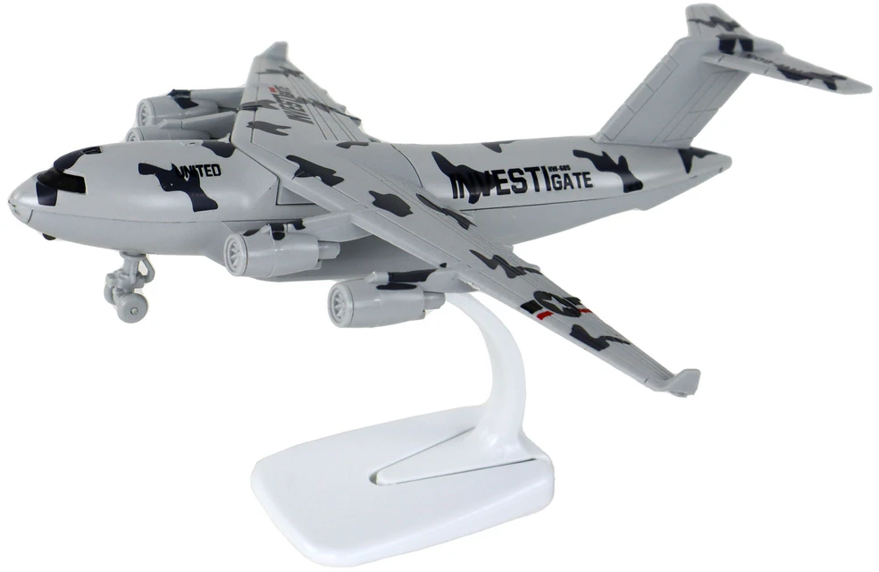 Karinio naikintuvo modelis vaikams Lean Toys HW-605, pilkas