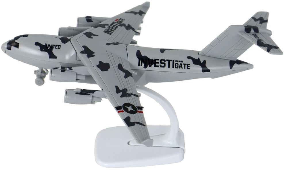 Karinio naikintuvo modelis vaikams Lean Toys HW-605, pilkas