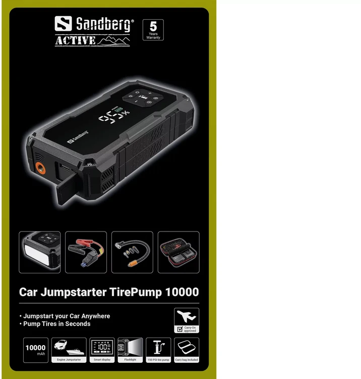 SANDBERG automobilio užvedimo padangų siurblys 10000