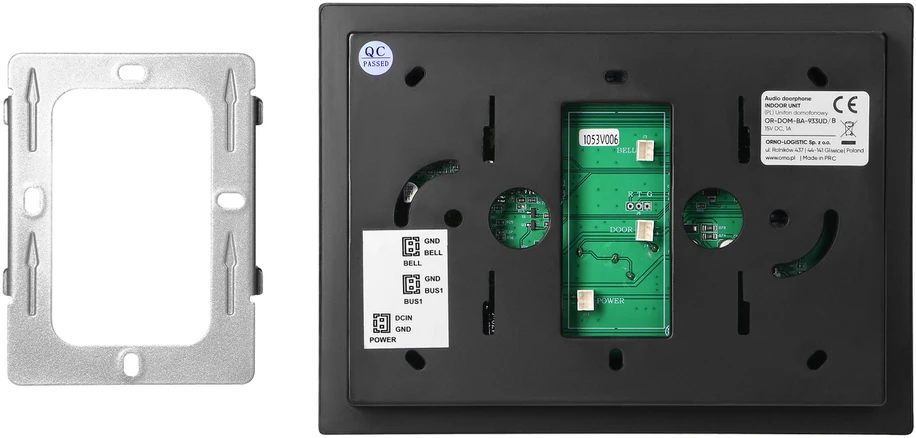 Orno SANDI, vienos šeimos domofono komplektas, be ragelio, 2 laidų, užšifruotas, RFID, juodas