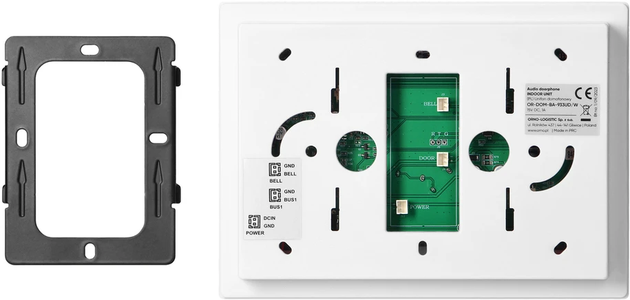 ORN SANDI, vienos šeimos domofono komplektas, be ragelio, 2 laidų, užšifruotas, RFID, baltas