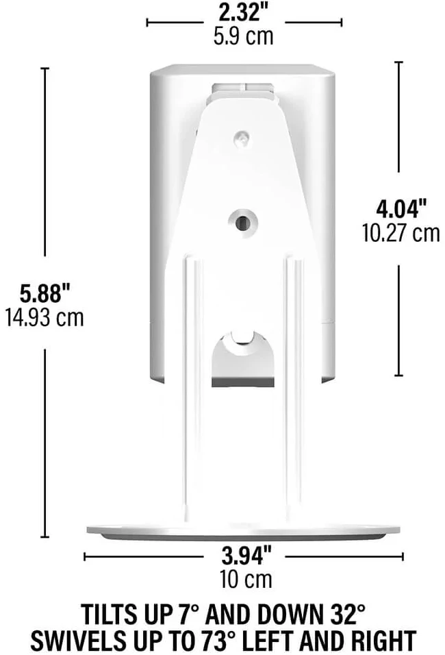 „Sanus“ pakreipiamas ir pasukamas sieninis laikiklis, skirtas „Sonos Era 100™“ – vienas