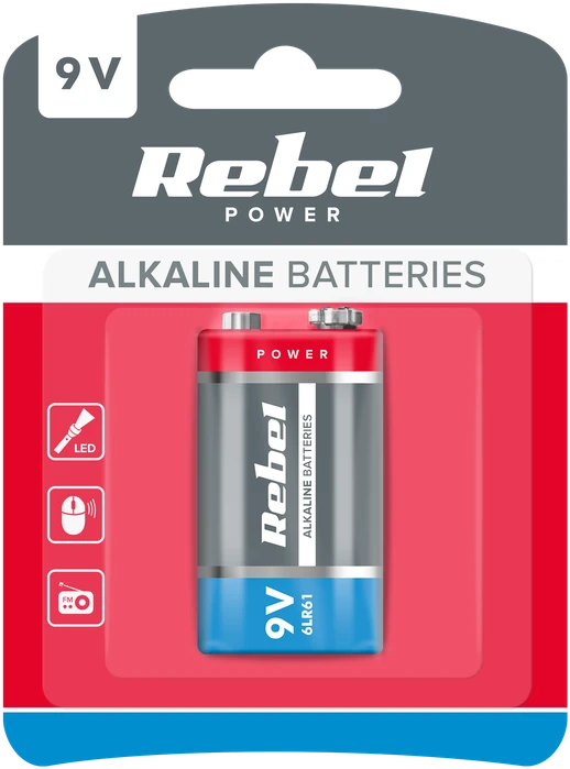 Baterija 9V 6LR61 Rebel