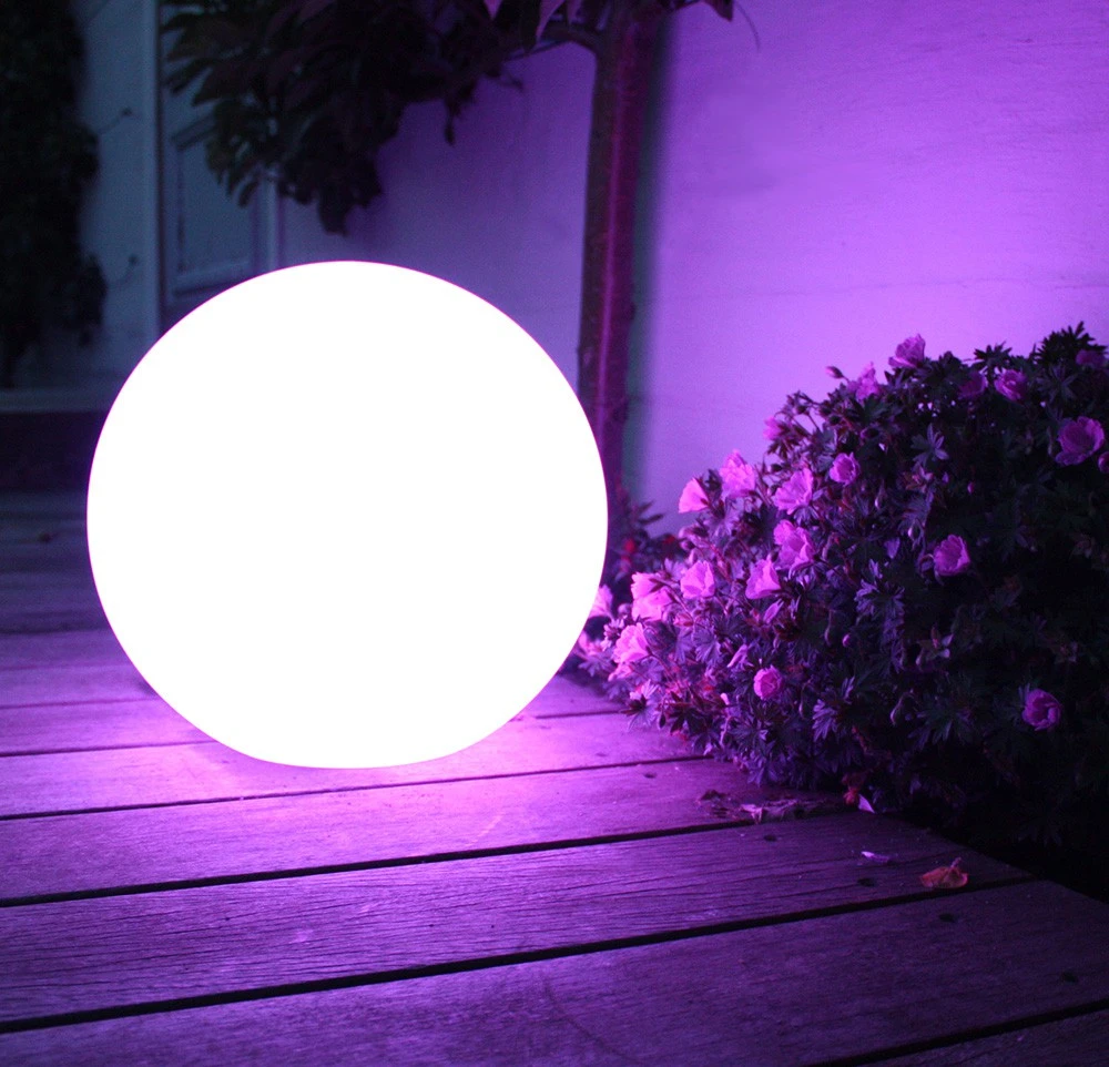 Saulės energija statomas sodo šviestuvas GreenBlue, gaublys, 15x15x48cm, RGB spalvos LED, GB122