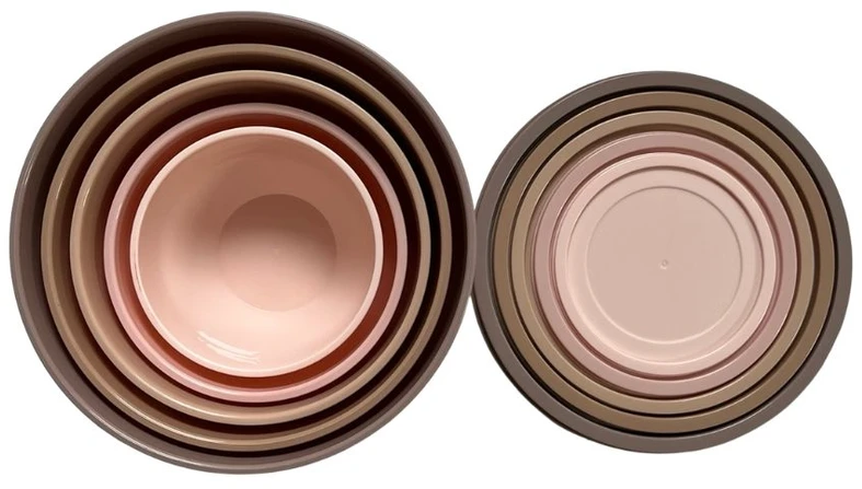 Scandinavian Collection - Dubenėlių rinkinys su dangteliais - 5 vnt. pakuotė - 850 ml, 1,2 l, 2,2 l, 3,1 l, 4,7 l