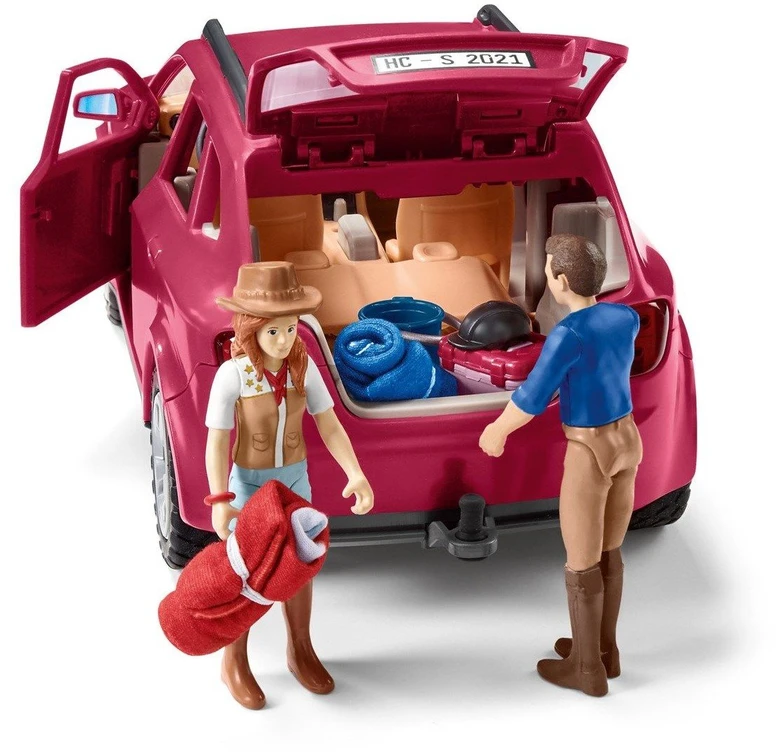 SCHLEICH HORSE CLUB Nuotykis keliaujant automobiliu su priekaba arkliams