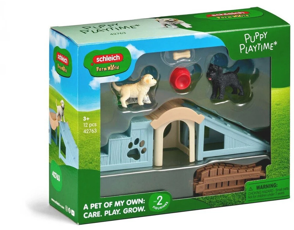 Schleich Žaislinis šuniukų žaidimų aikštelės komplektas